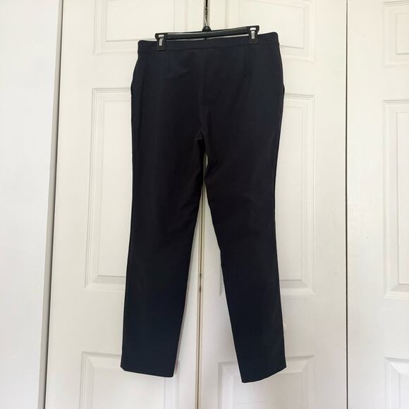 Theory Women’s Dark Blue Thaniel Kennett Stretchy Nylon Cropped Pull On Pant 10 - Picture 6 of 9